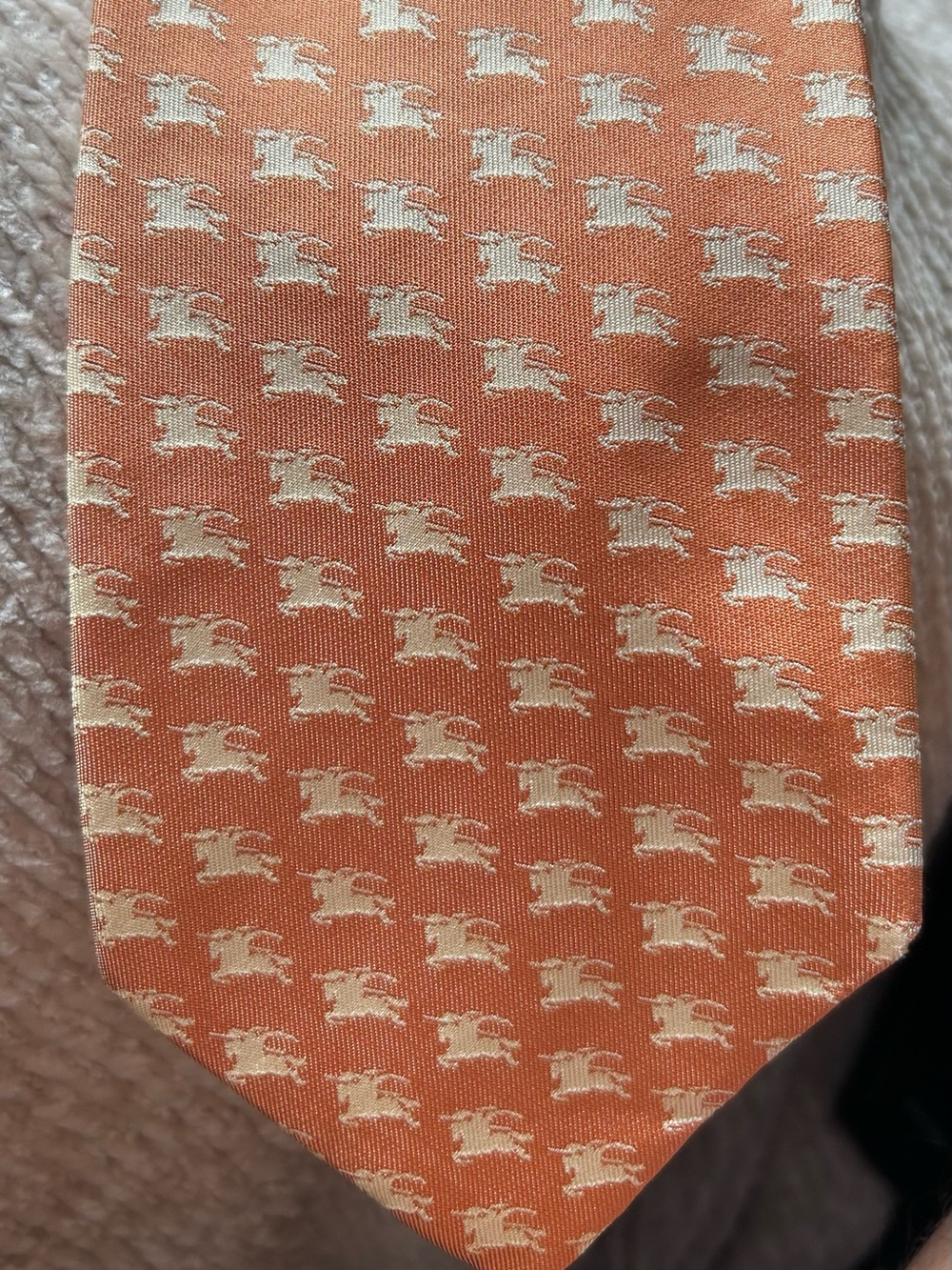 Vintage Men's Burberry Equestrian Knight Logo Tie